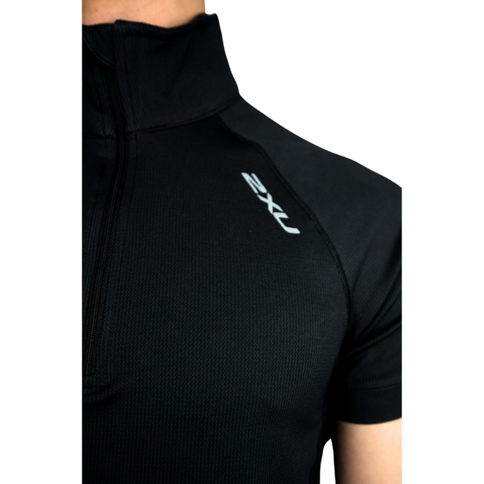 2XU Half Zip Short Sleeve Black/Reflective - Men's