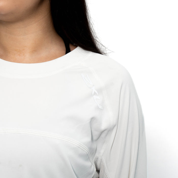 2XU Long Sleeve Fibretech Shirt White/Reflective - Womens