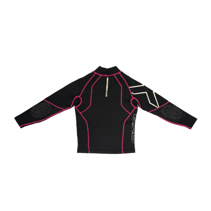 Youth Long Sleeve Titanium Compression Top Black/Rose - Girls