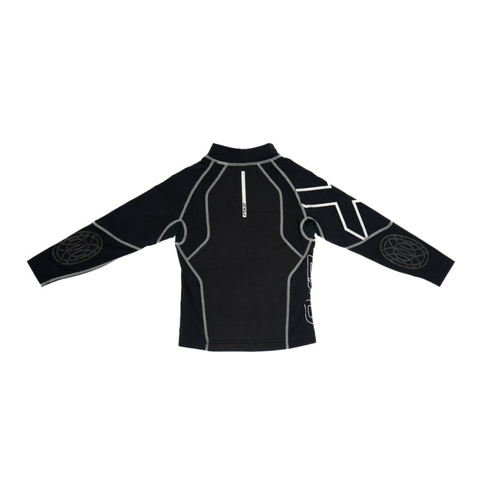 Youth Long Sleeve Therma Compression Top Black/Reflective - Girls