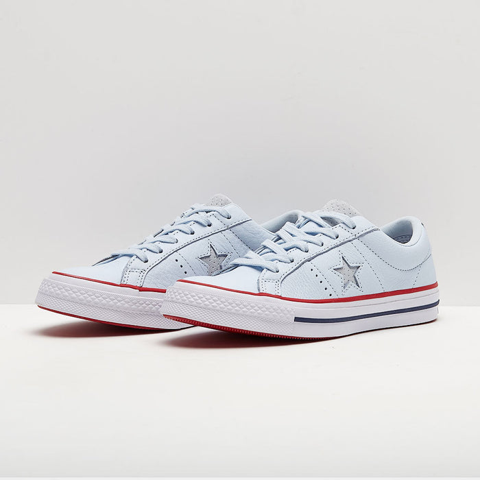 Womens One Star Ox Blue Tint Gym Red White